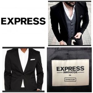 Express Suit Jacket Innovator Extra Slim 36R Black